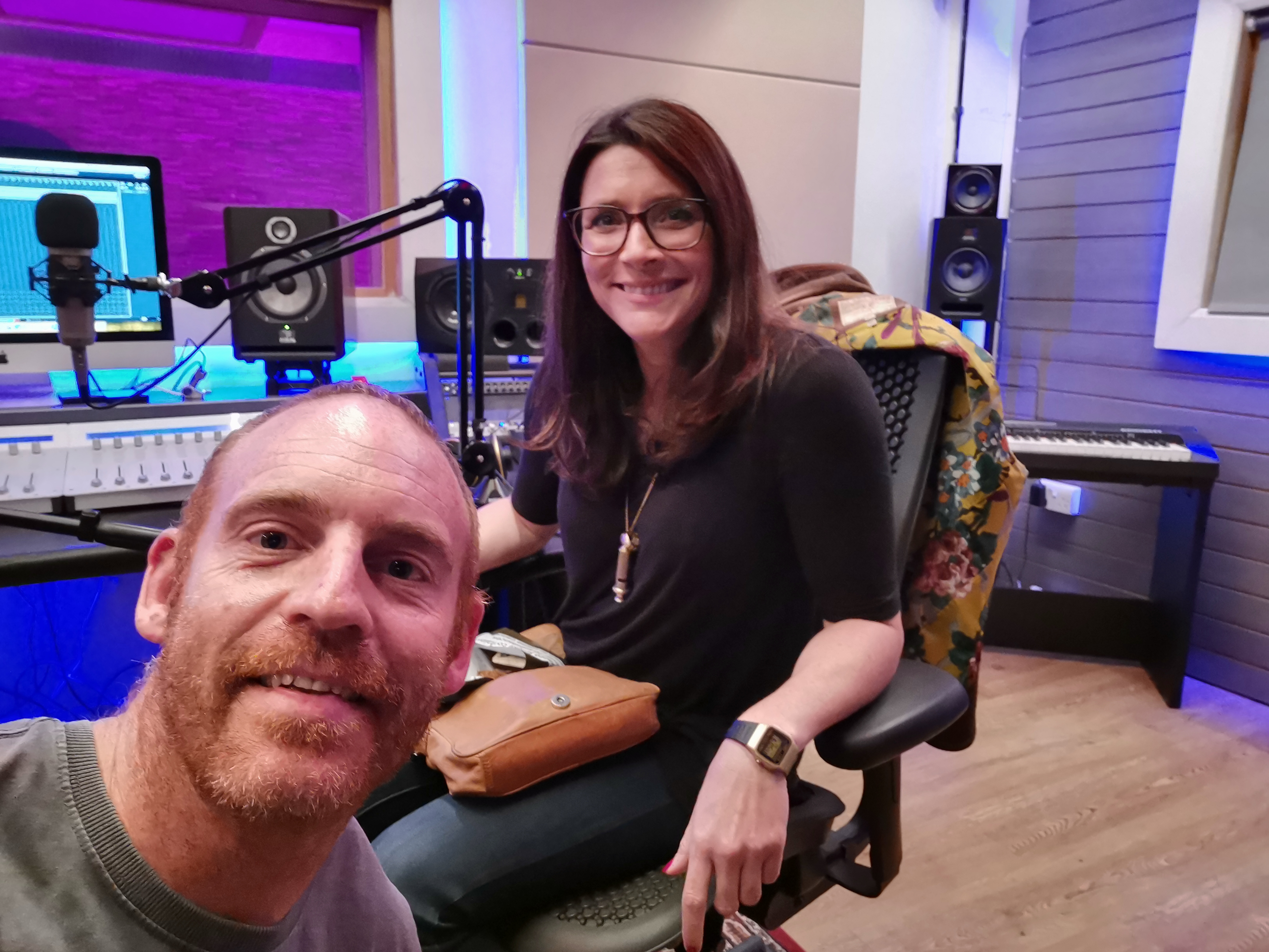 Janey McGill and Hugh Keir on the H-Hour podcast