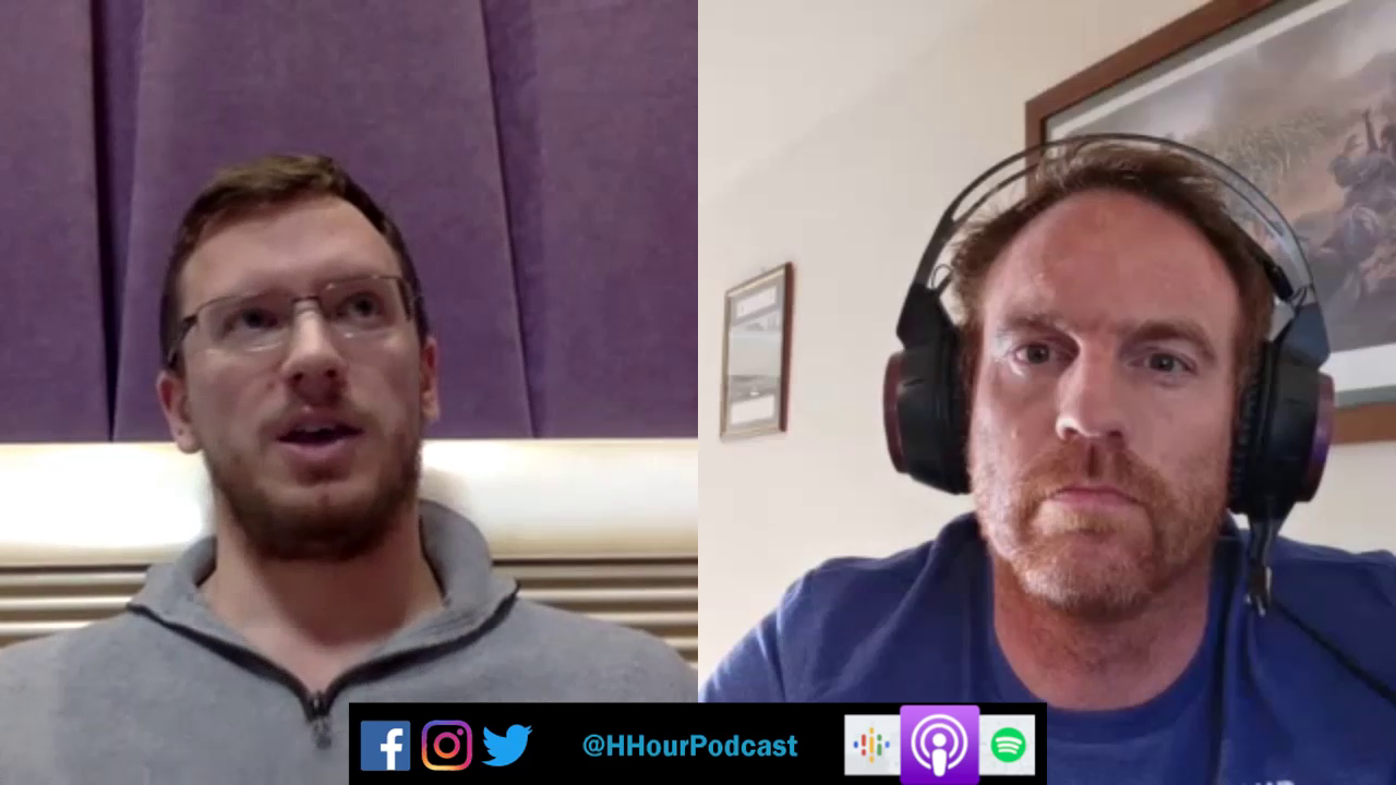 hugh keir and andy hall on the h-hour podcast