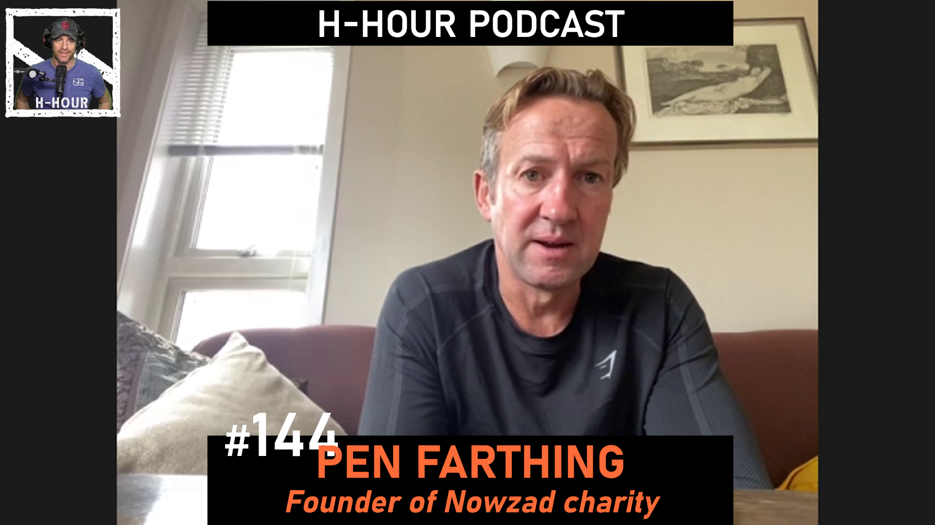 pen farthing of nowzad talking to hugh keir on the h-hour podcast