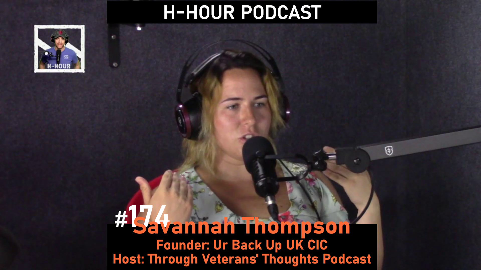h-hour podcast cover image 174 savannah thompson ur back up cic through veterans thoughts podcast